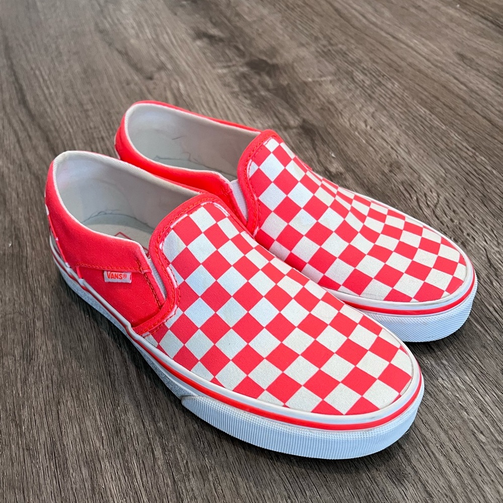 Neon Orange SIZE 7.5 Womens Vans
